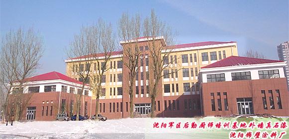 沈陽軍區(qū)后勤廚師培訓基地外墻真石漆工程
