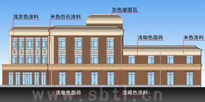 假日歐洲花園小區真石漆 仿磚涂料 乳膠漆混搭施工